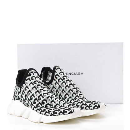 Balenciaga Neoprene Rubber Tressee Womens Tess S Speed Trainer Weaving Sneakers 40 Vert D'Eau White Black 8 of 8