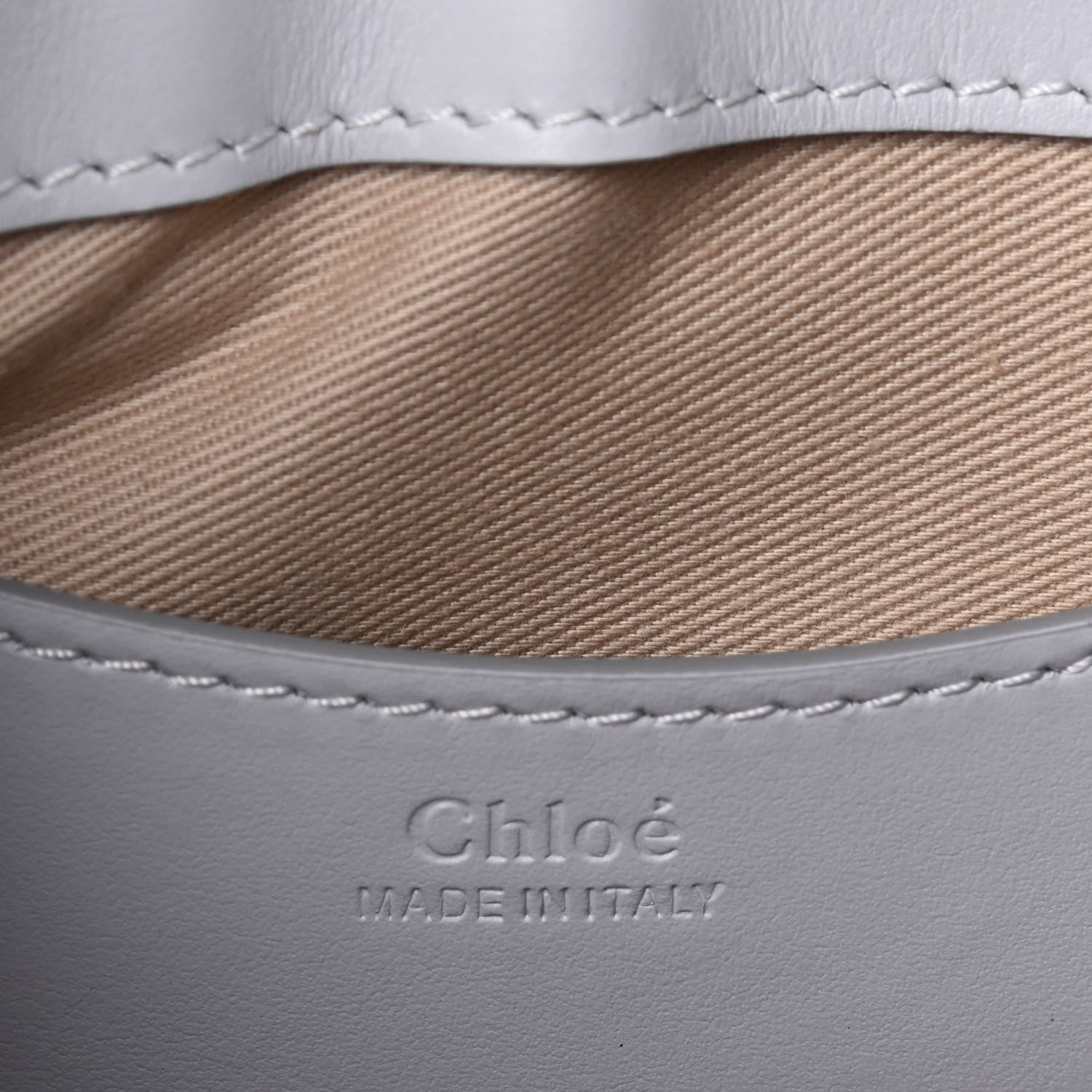 Chloe Calfskin Suede Small Braided Tess Bag Light Cloud 5 of 8