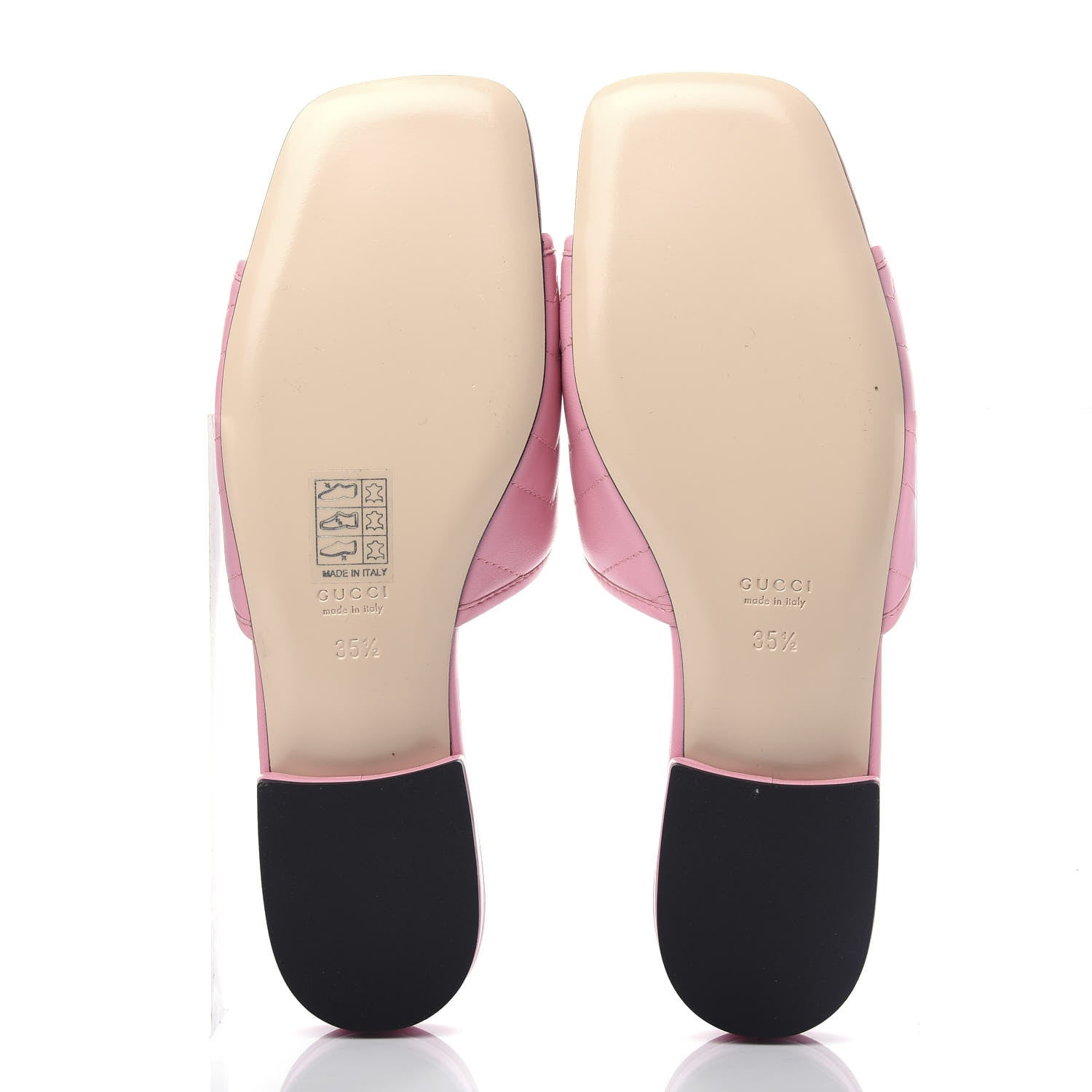 Gucci Nappa Matelasse GG Marmont Flat Slide Sandals 35.5 Wild Rose 6 of 11