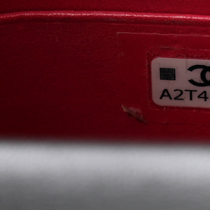 Chanel Lambskin Plexiglass Quilted Coco Love Clutch With Chain Black 8 of 14