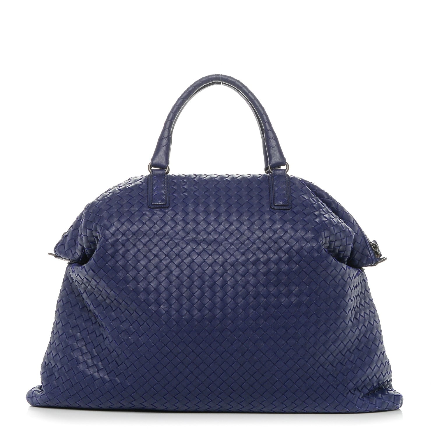 Bottega Veneta Nappa Intrecciato Maxi Convertible Tote Blue 1 of 8