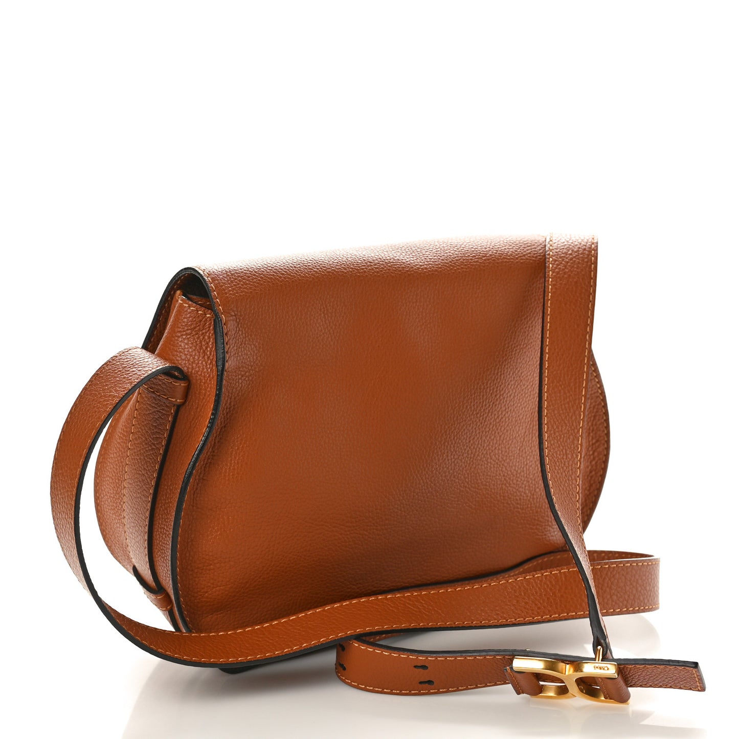 Calfskin Medium Marcie Round Crossbody Bag Tan