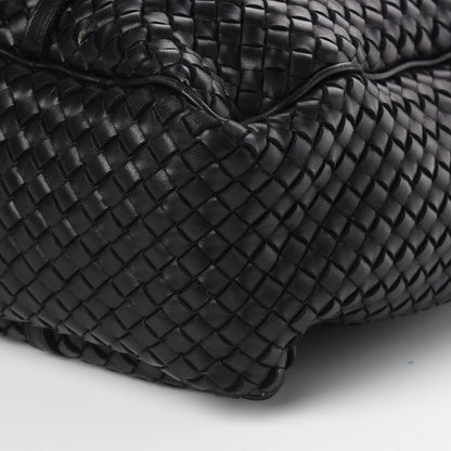 Bottega Veneta Wool Nappa Intrecciato Tote Black 9 of 13