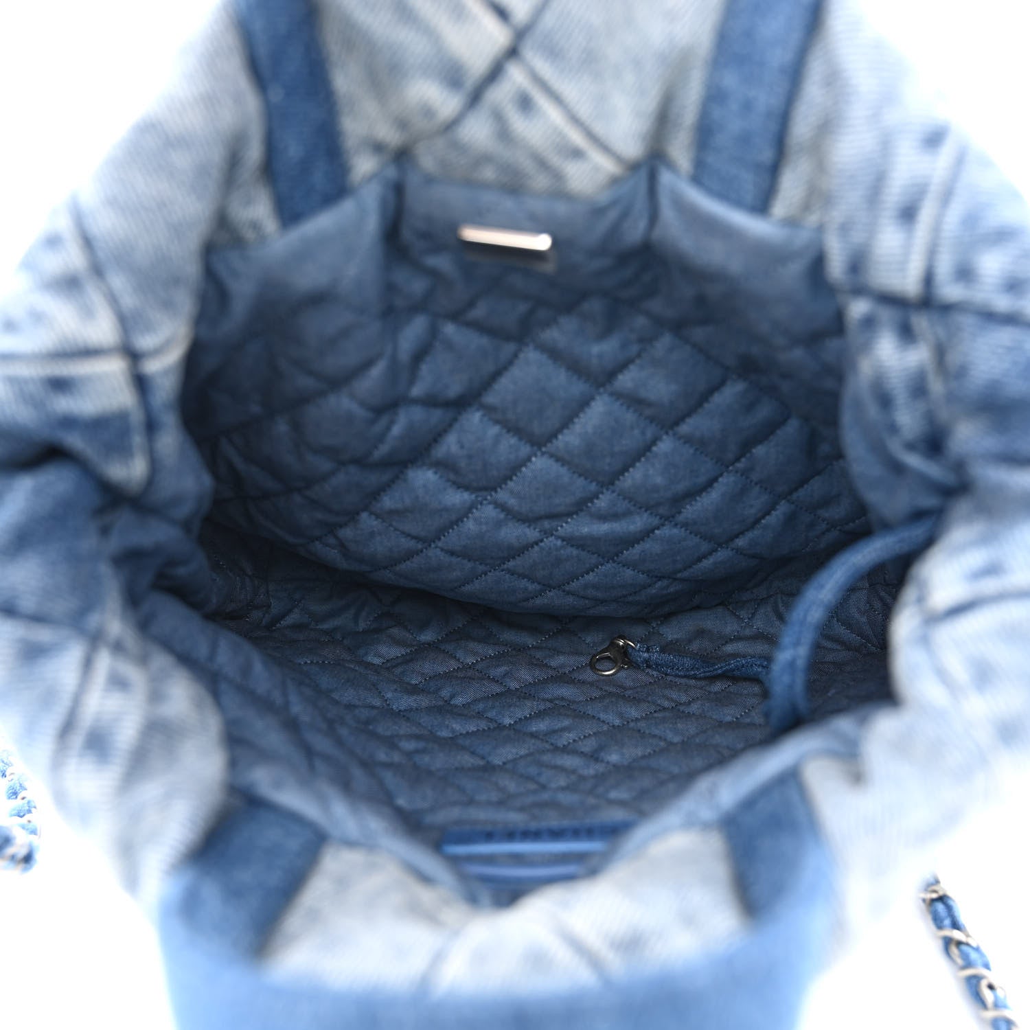 Chanel Denim Quilted Chanel 22 Backpack Blue 5 of 10