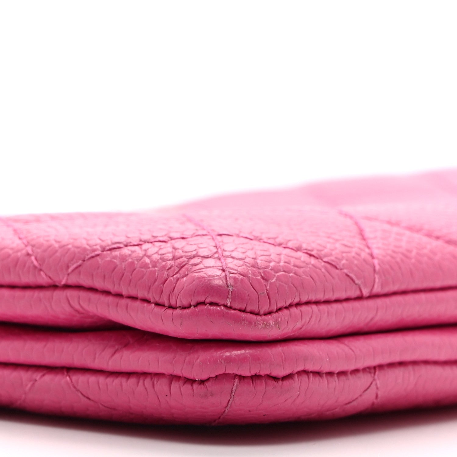 Chanel Caviar Quilted Enamel Zipped Clutch  Pink 9 of 11