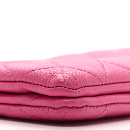 Chanel Caviar Quilted Enamel Zipped Clutch  Pink 9 of 11