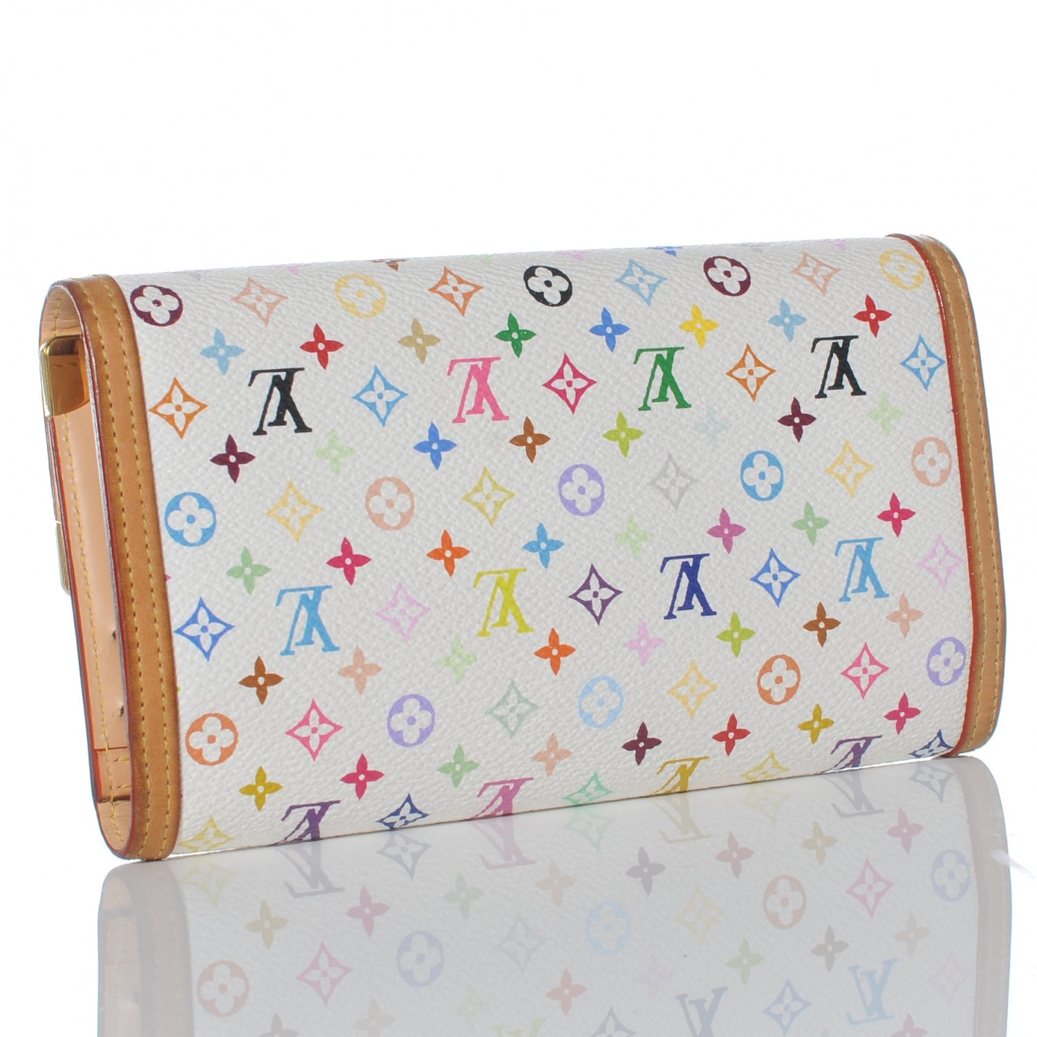 Louis Vuitton Monogram Multicolor Porte Tresor International Wallet White 3 of 7
