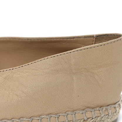 Chanel Lambskin CC Espadrilles 38 Beige Black 8 of 8