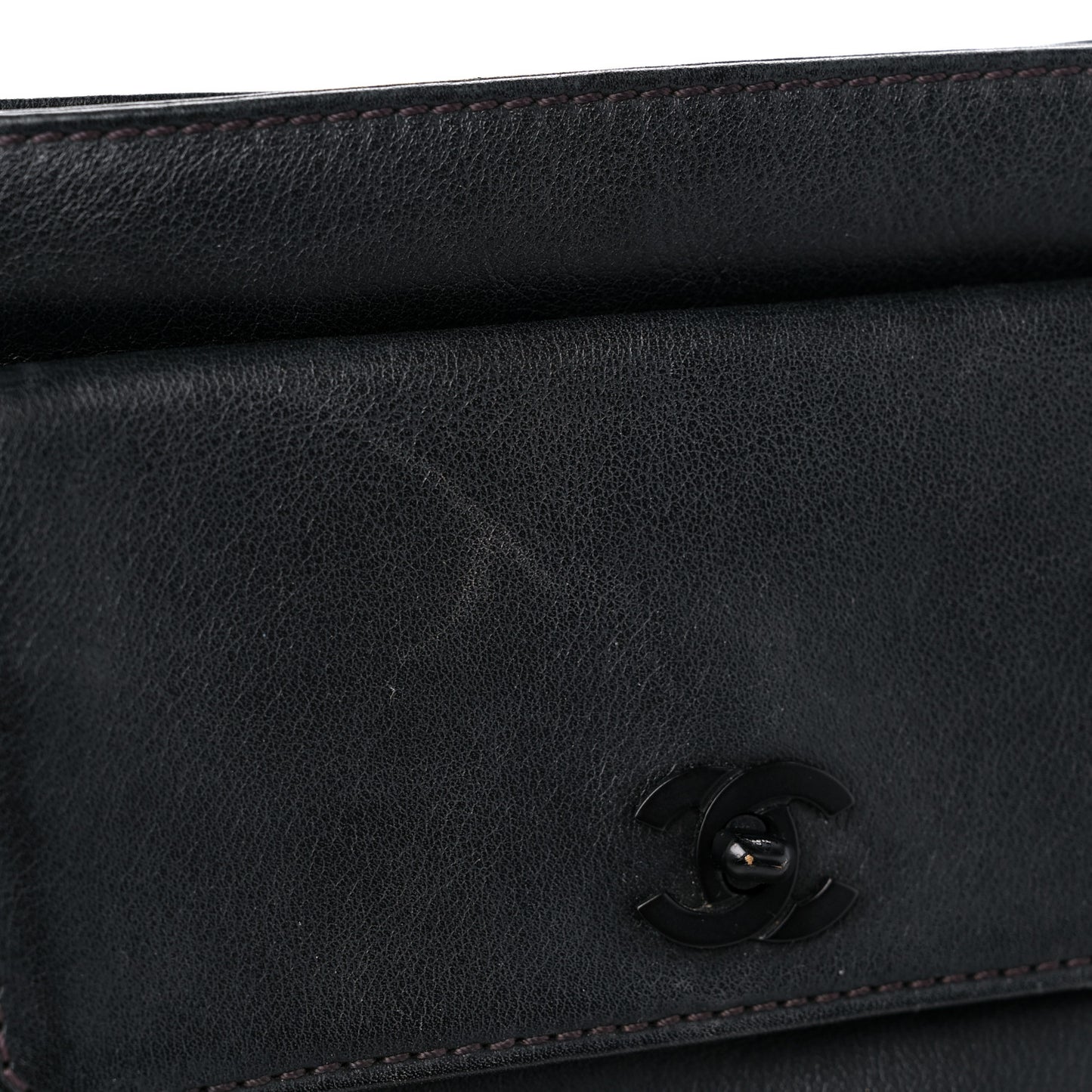 Lambskin Flap Waist Belt Bag 70 28 Black