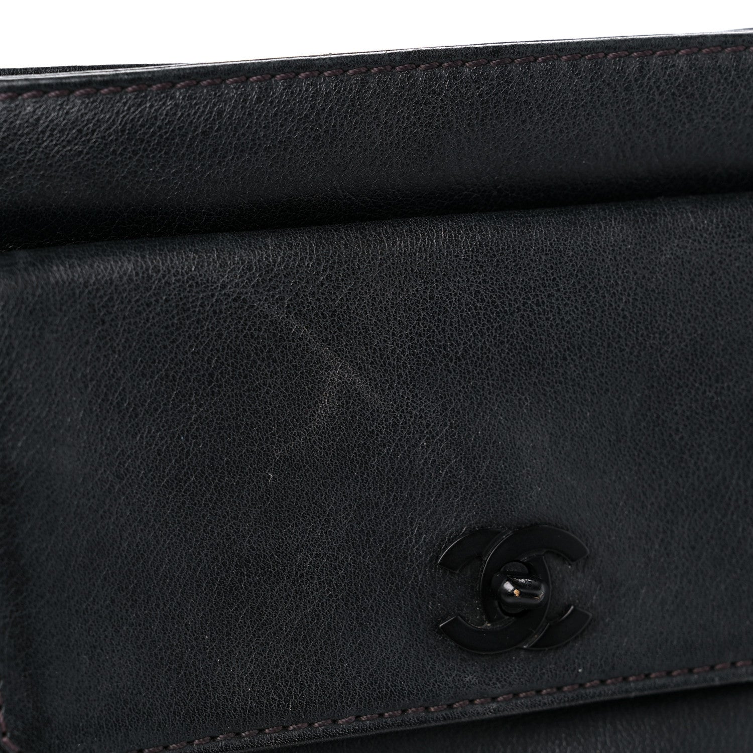 Chanel Lambskin Flap Waist Belt Bag 70 28 Black 8 of 11