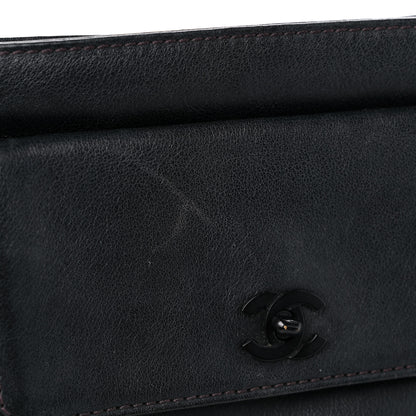 Chanel Lambskin Flap Waist Belt Bag 70 28 Black 8 of 11