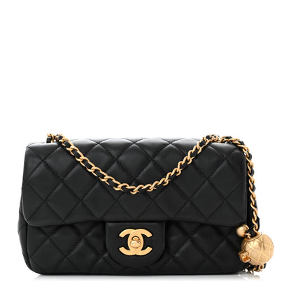 Chanel Lambskin Quilted Mini Rectangular Pearl Crush Flap Black 1 of 11