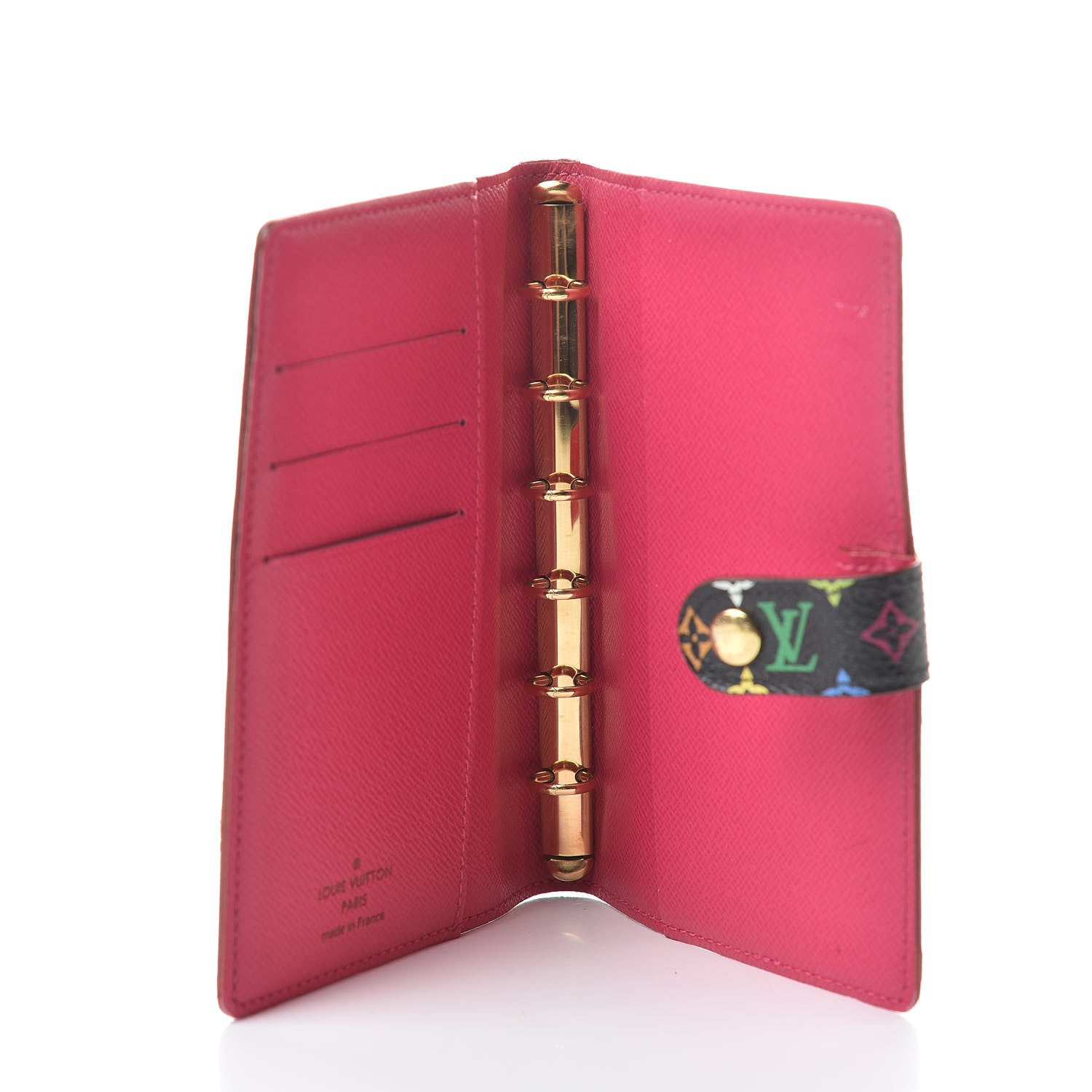 Louis Vuitton Monogram Multicolor Small Ring Agenda Cover Black Grenade 5 of 8