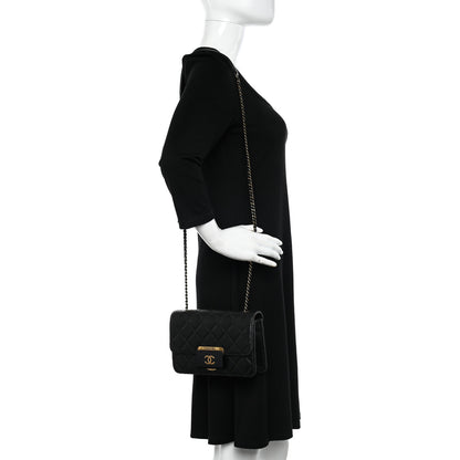 Chanel Sheepskin Quilted Mini Beauty Lock Flap Black 2 of 11