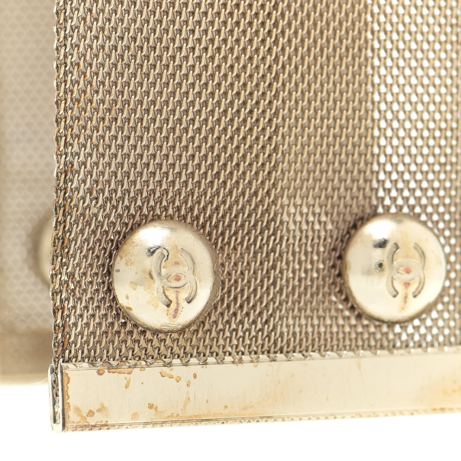 Chanel Metal Mesh CC Bracelet Light Gold 5 of 6