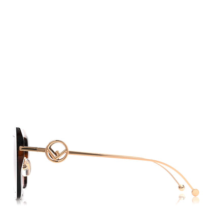 Fendi Acetate Metal F is Fendi FF Square Cat Eye Sunglasses FF 0424/F/S Havana 3 of 7