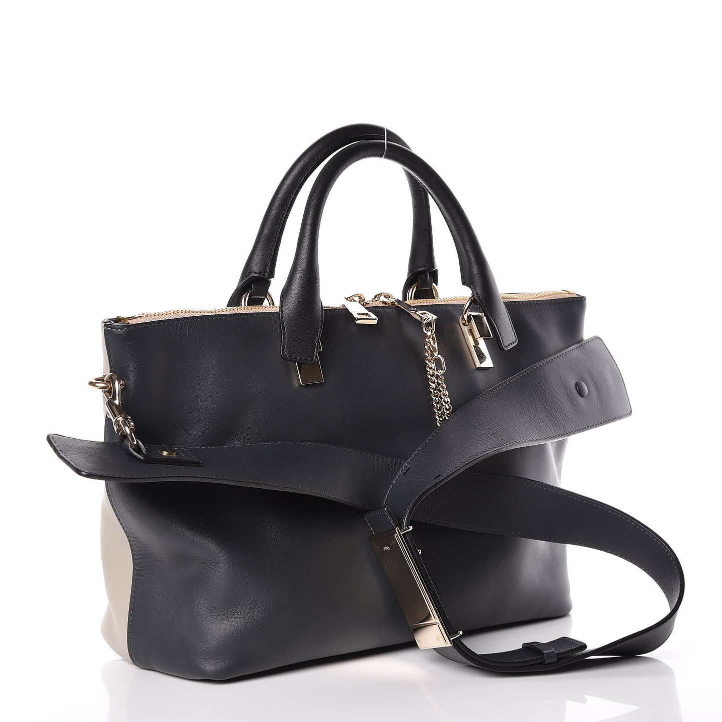 Smooth Calfskin Medium Baylee Tote Marshmallow