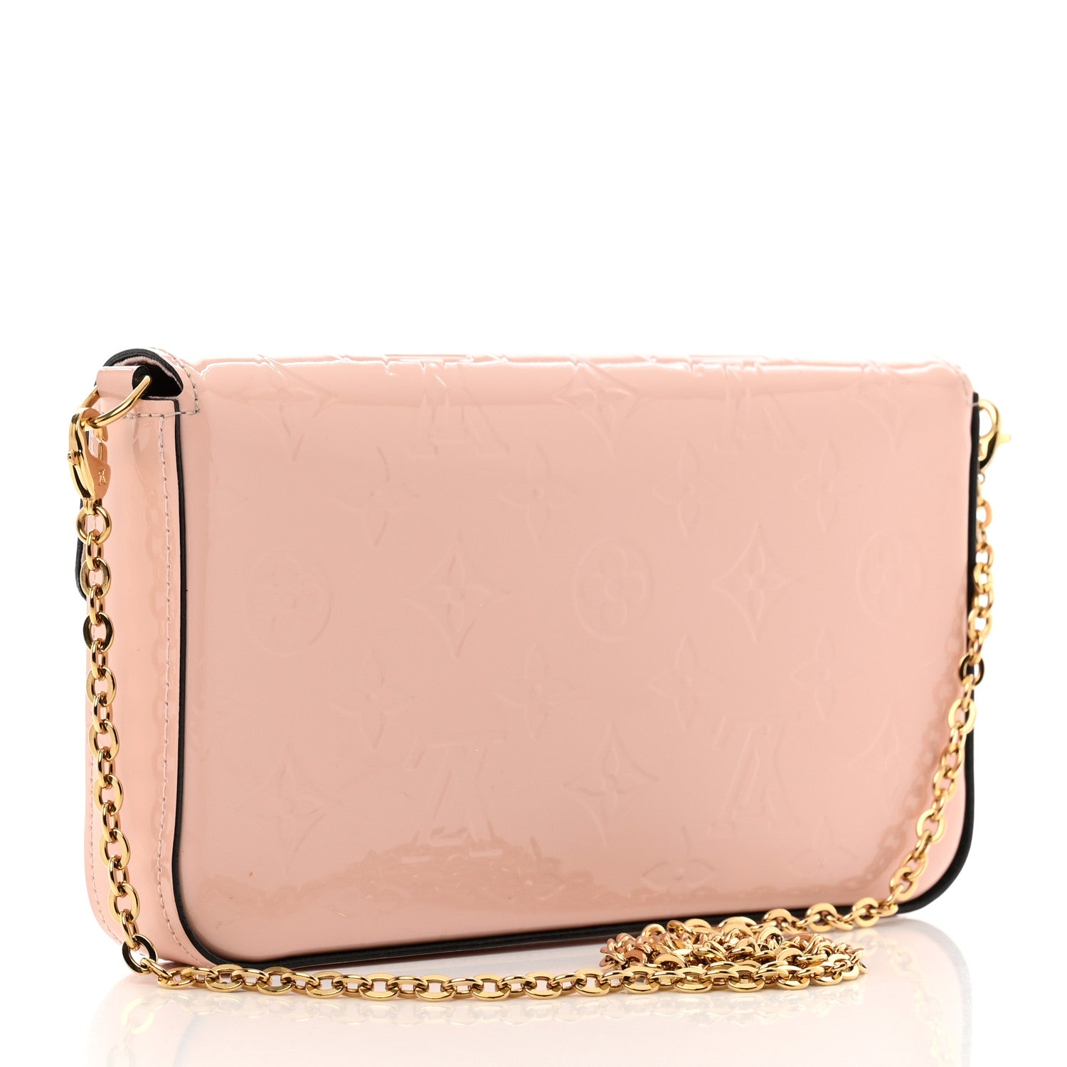 Louis Vuitton Vernis Felicie Chain Wallet Rose Ballerine 4 of 11