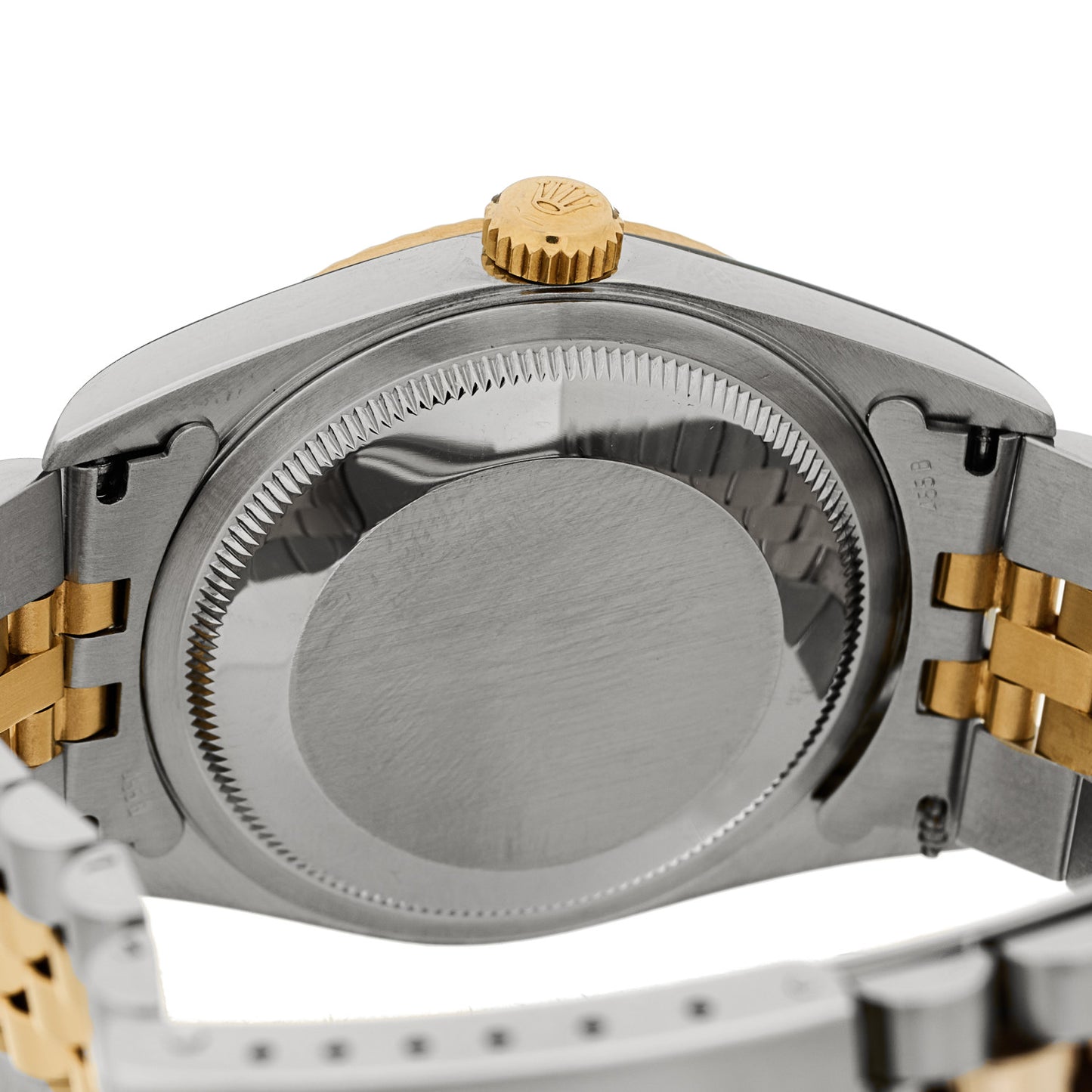 Stainless Steel 18K Yellow Gold Diamond 36mm Oyster Perpetual Datejust Watch Silver Jubilee 16233