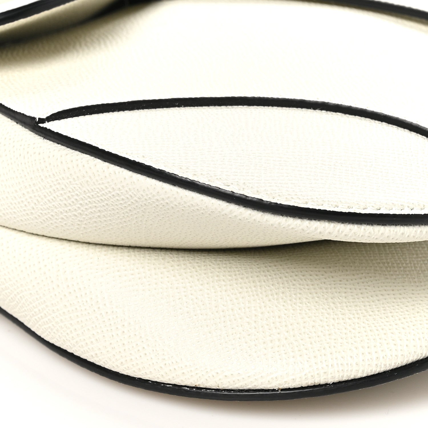 Christian Dior Grained Calfskin Saddle Bag White 9 of 11