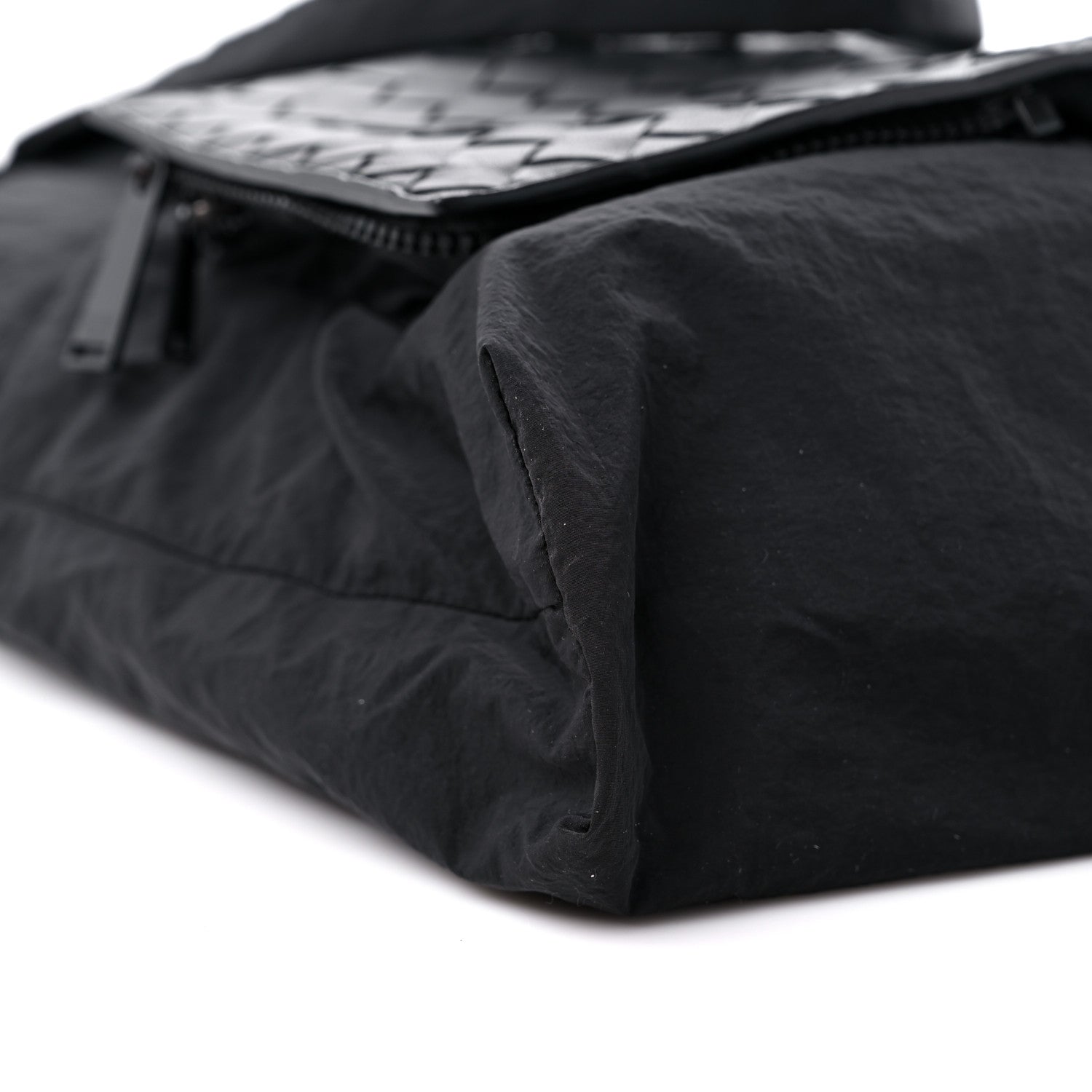 Bottega Veneta Nylon Nappa Intrecciato Convertible Tote Black 6 of 13