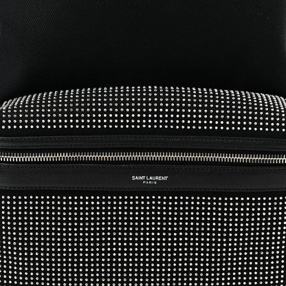 Saint Laurent Canvas City Studded Backpack Black 8 of 11