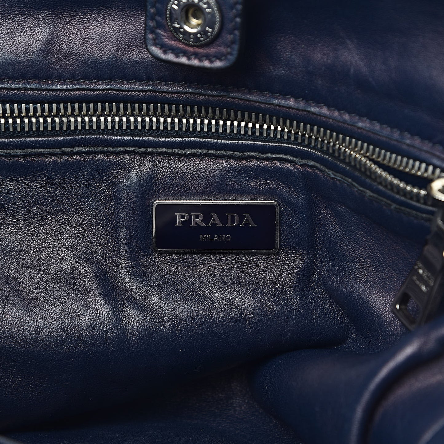 Suede Scamosciato Twin Pocket Tote Oltremare