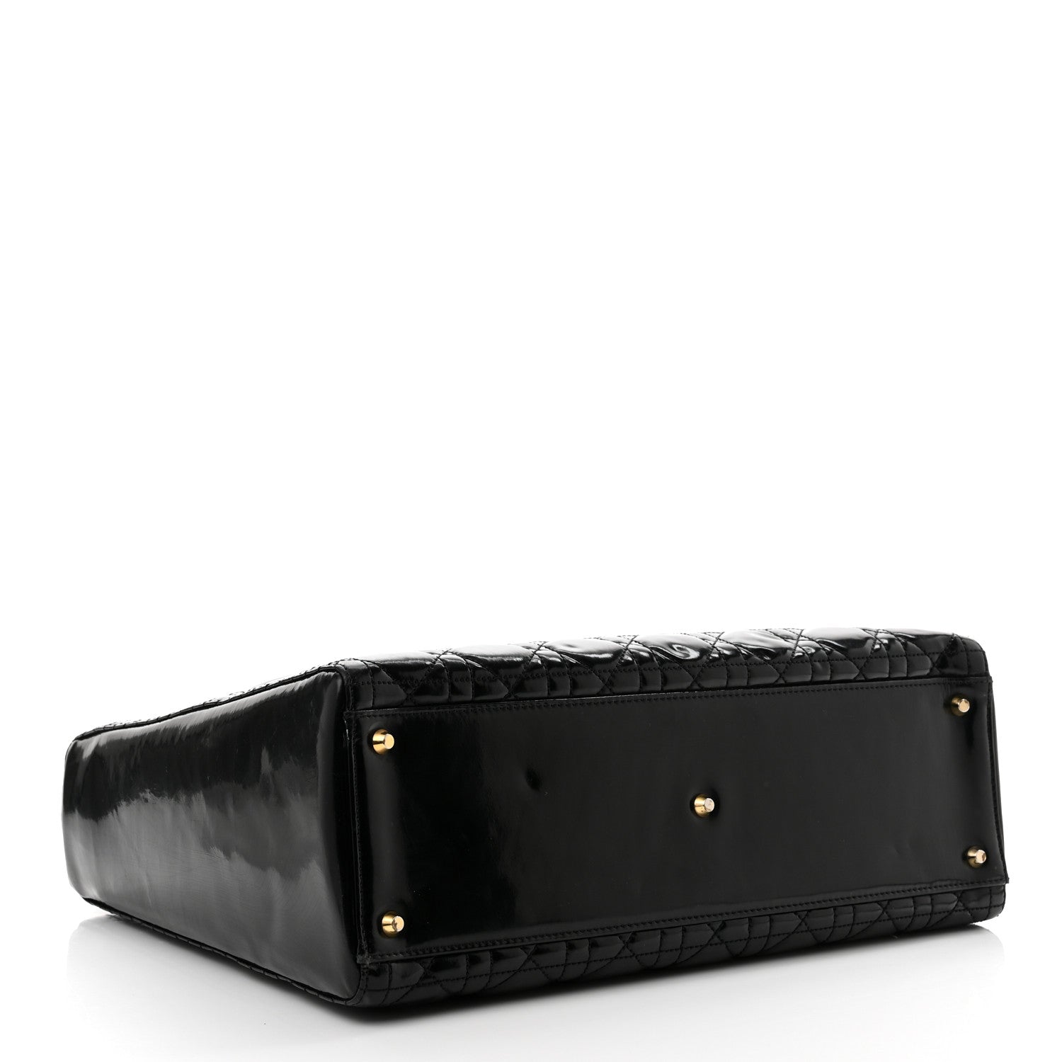 Christian Dior Patent Cannage Large Lady Dior Black 4 of 9