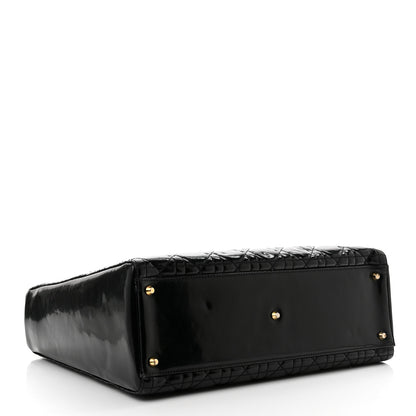 Christian Dior Patent Cannage Large Lady Dior Black 4 of 9