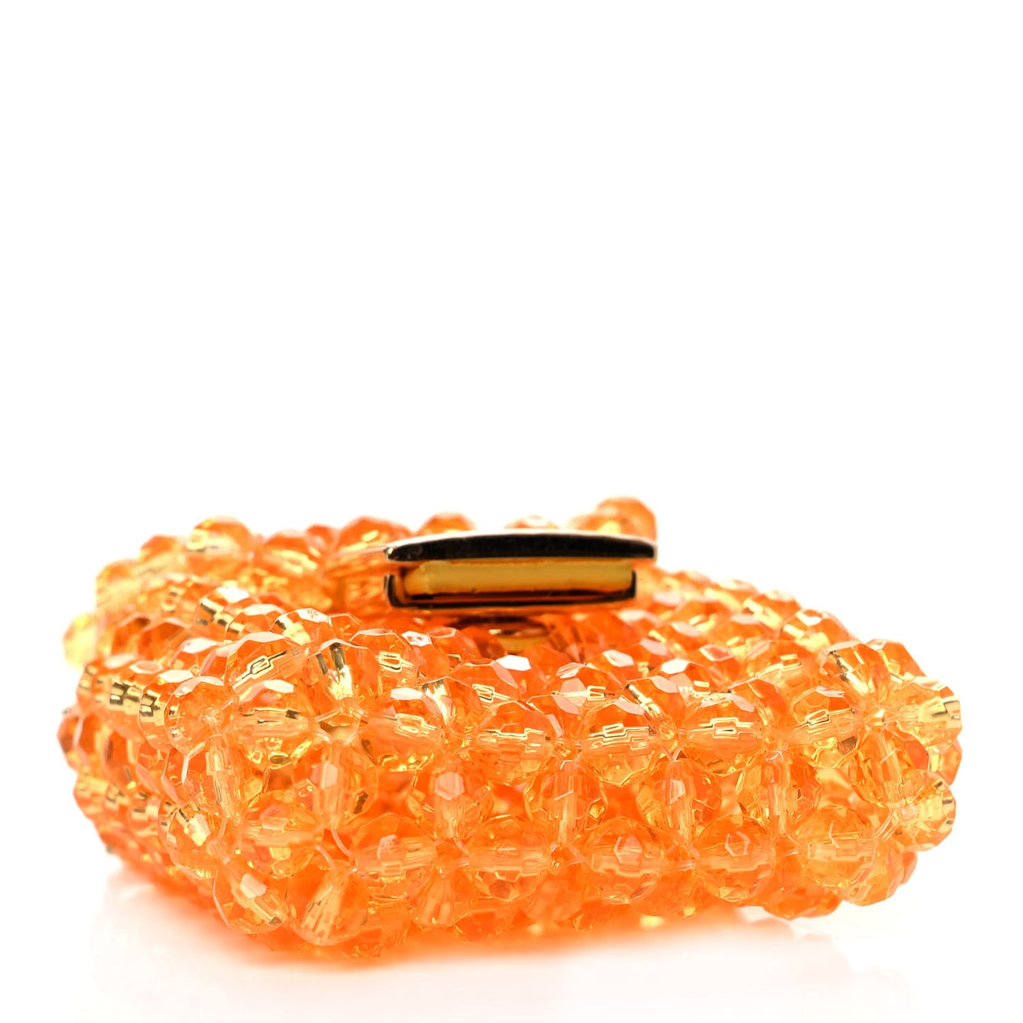 Glass Vitello King Beaded Mini Pico Baguette Charm Orange