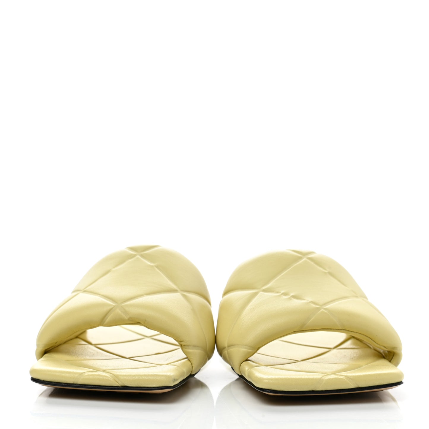 Nappa Quilted Rubber Lido Flat Sandals 39.5 Moon Beam