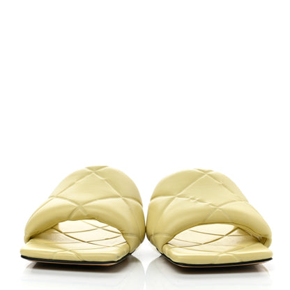 Bottega Veneta Nappa Quilted Rubber Lido Flat Sandals 39.5 Moon Beam 2 of 9