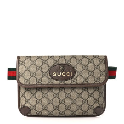 Gucci GG Supreme Monogram Neo Vintage Web Belt Bag Brown 1 of 9