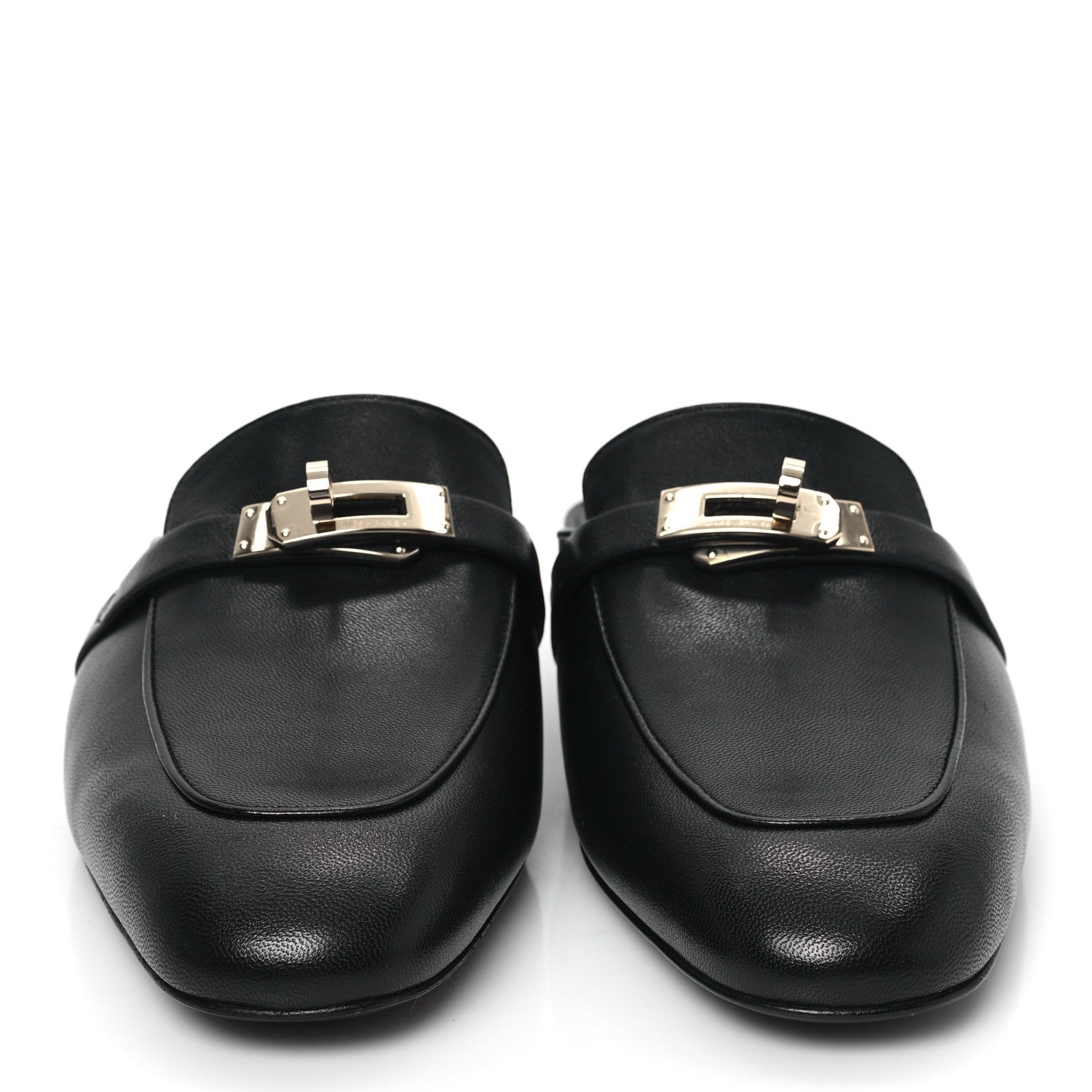 Hermes Goatskin Oz Mules 40 Black 2 of 8