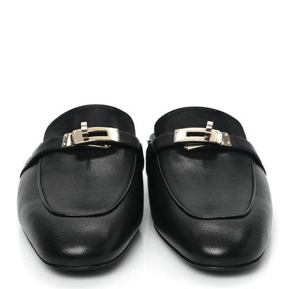 Hermes Goatskin Oz Mules 40 Black 2 of 8