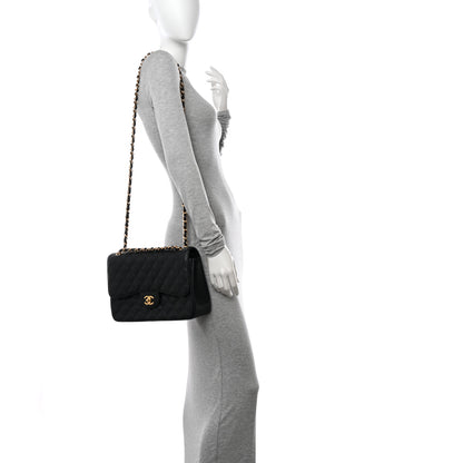 Chanel Caviar Quilted Jumbo Double Flap Black 2 of 14