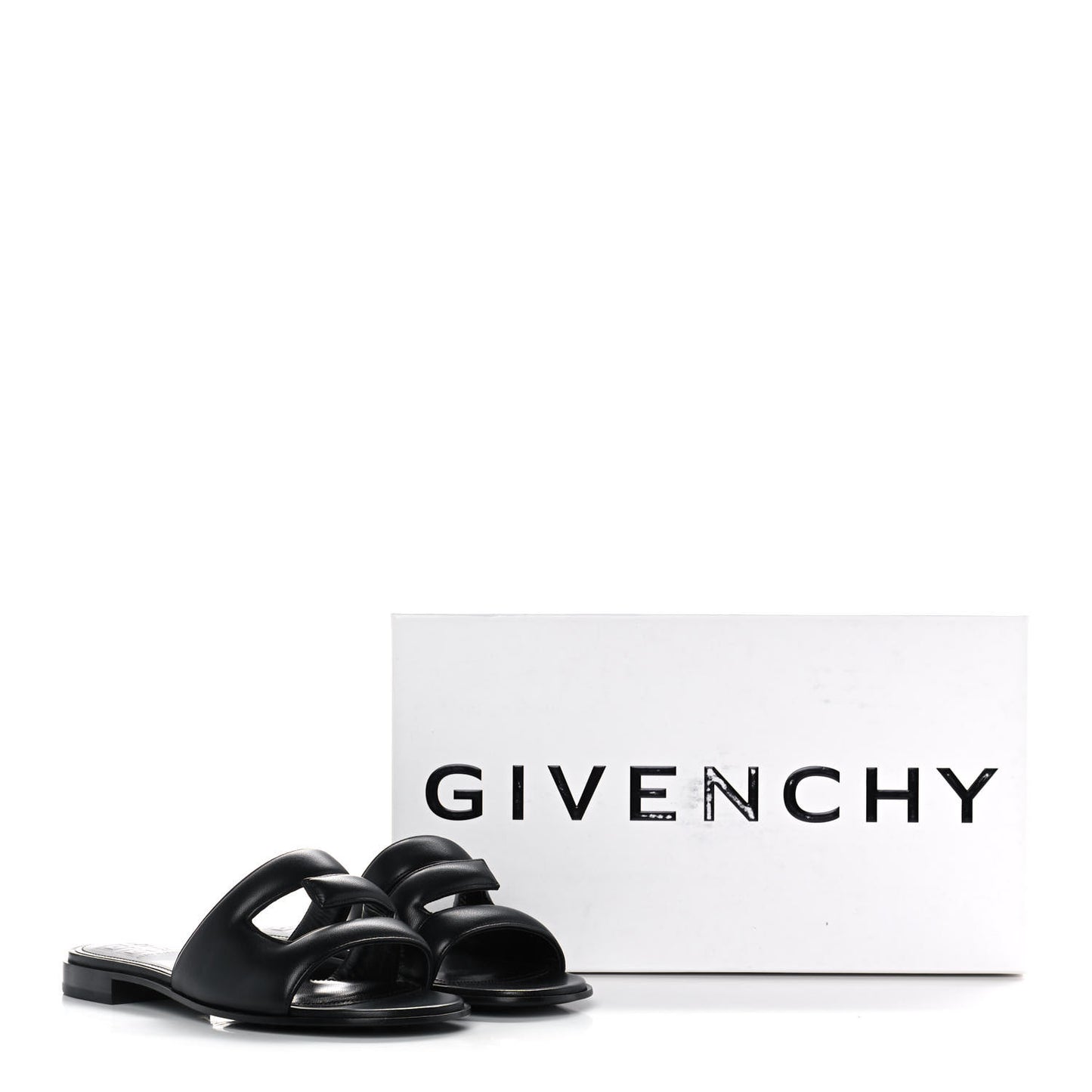 Nappa G Flat Sandals 36 Black