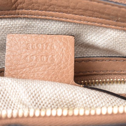 Gucci Pebbled Calfskin Small Soho Top Handle Bag Camelia 8 of 11