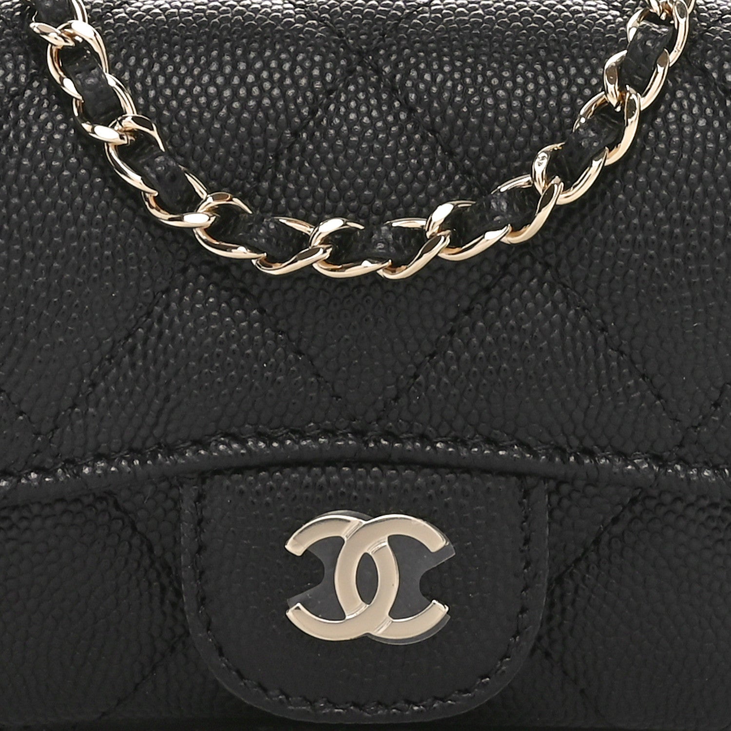 Chanel Caviar Quilted Mini Chain Belt Bag Black 9 of 12