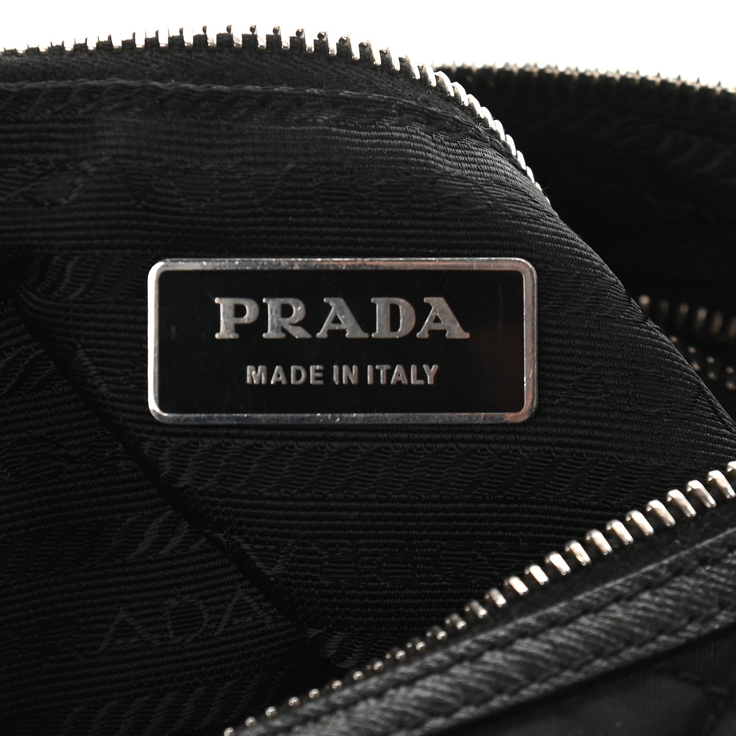 Prada Tessuto Nylon Quilted Saffiano Shoulder Bag Black 5 of 10