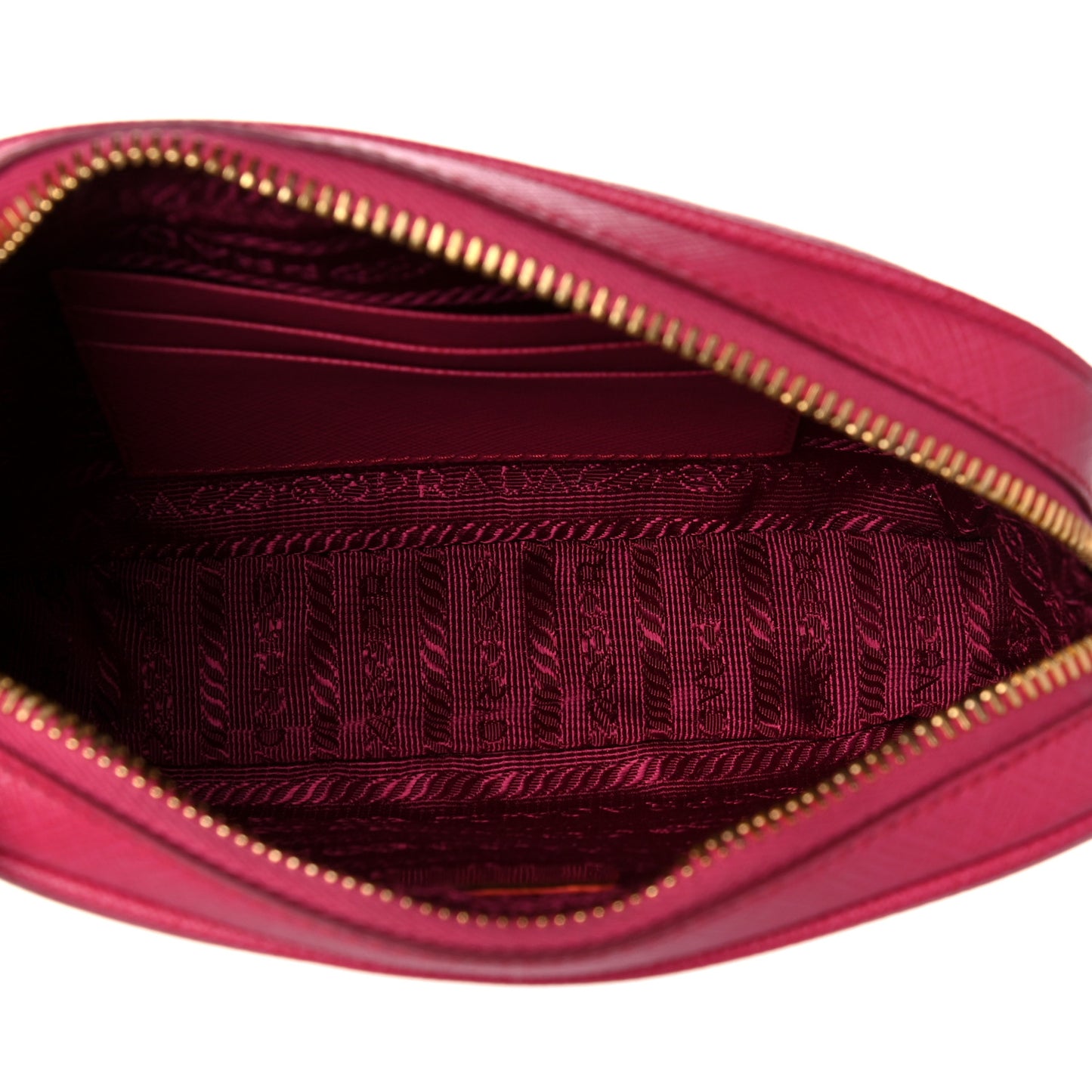 Saffiano Mini Monochrome Camera Crossbody Bag Magenta