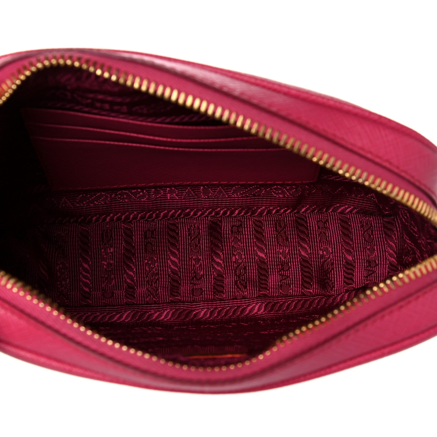 Prada Saffiano Mini Monochrome Camera Crossbody Bag Magenta 5 of 9