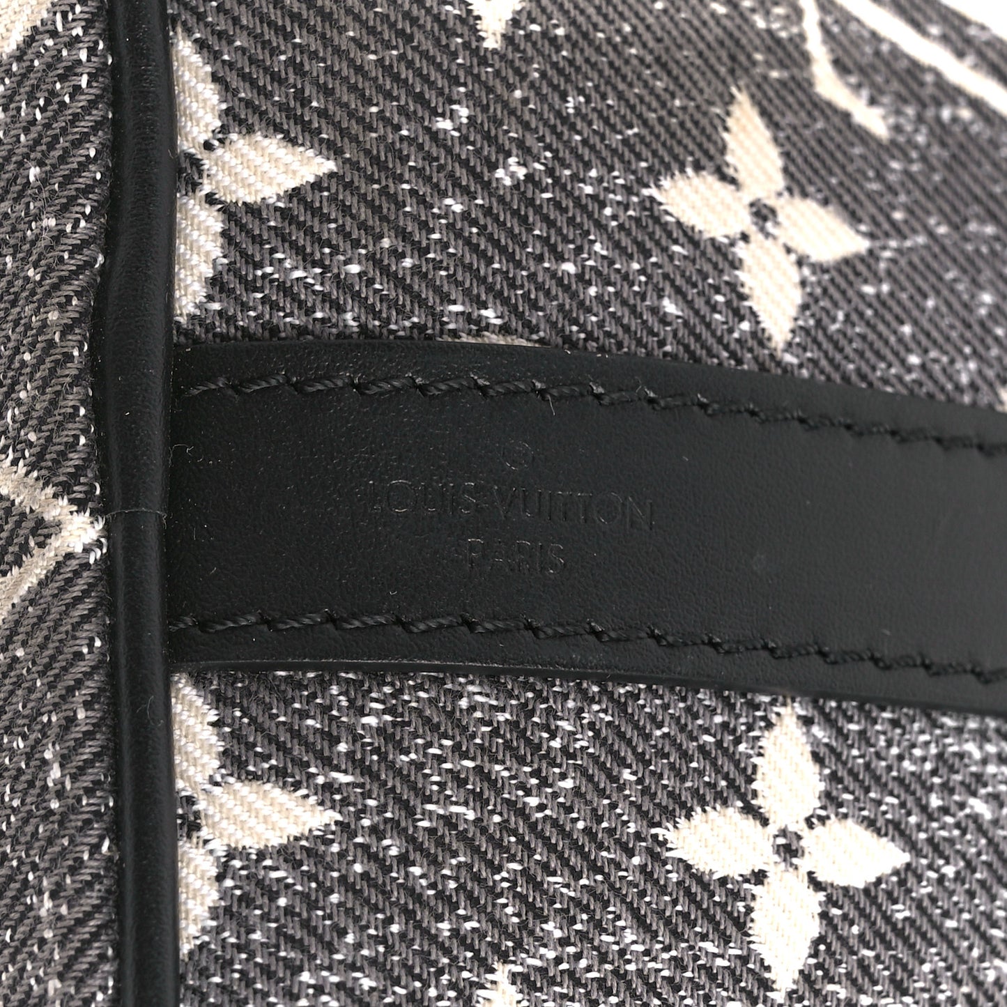 Denim Monogram Jacquard Speedy Bandouliere 25 Black