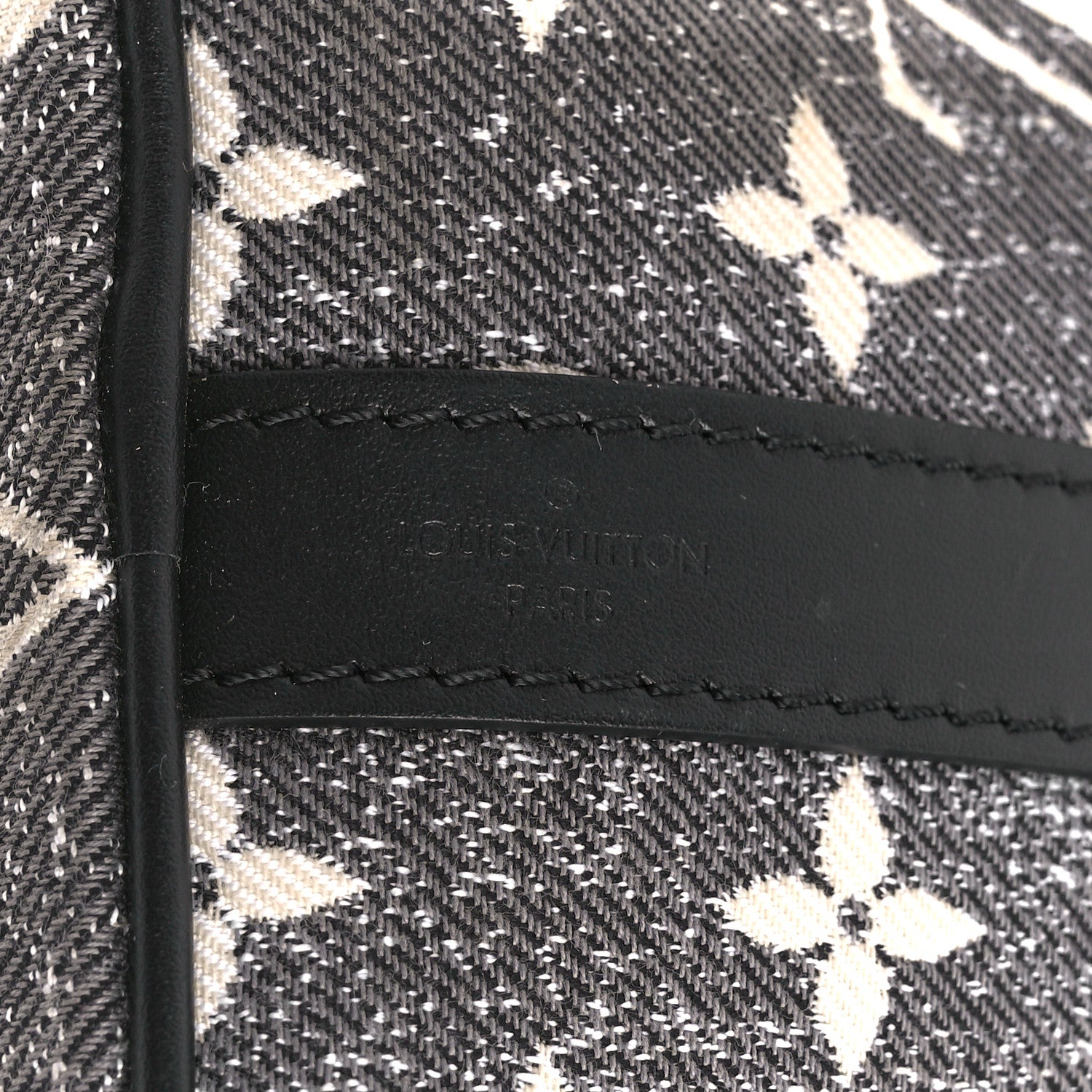 Louis Vuitton Denim Monogram Jacquard Speedy Bandouliere 25 Black 8 of 11
