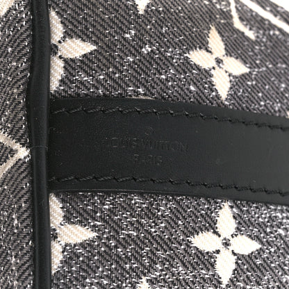 Louis Vuitton Denim Monogram Jacquard Speedy Bandouliere 25 Black 8 of 11