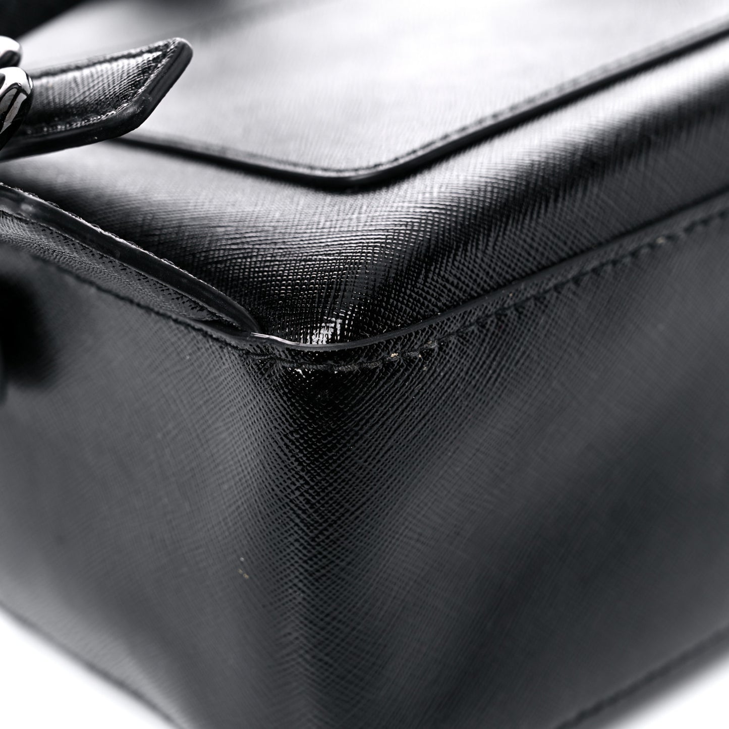 Saffiano Mini Snapshot Backpack Black