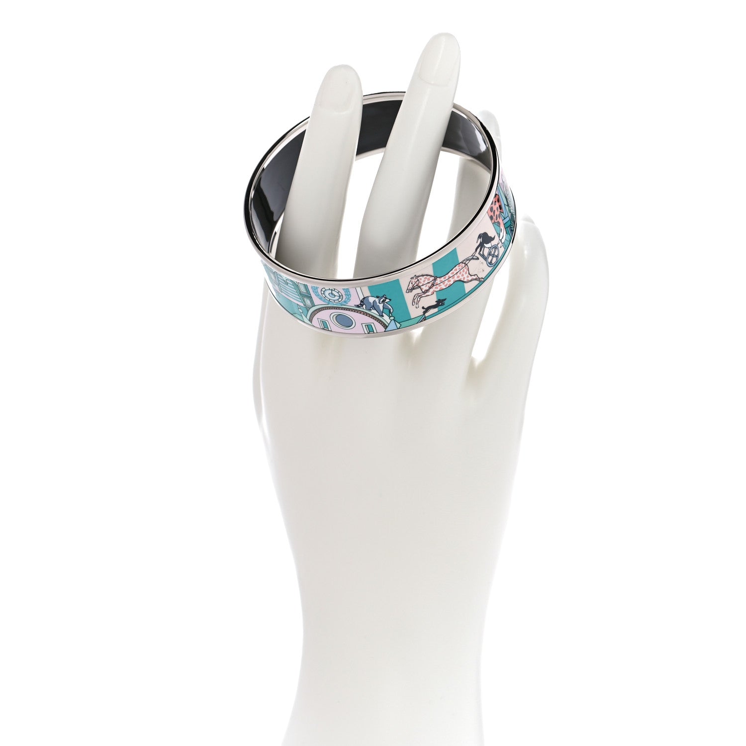 Hermes Enamel Printed Wide Animapolis Bracelet 70 2 of 5