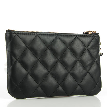 Chanel Lambskin Quilted Zip Casino Coin Purse Black 3 of 7