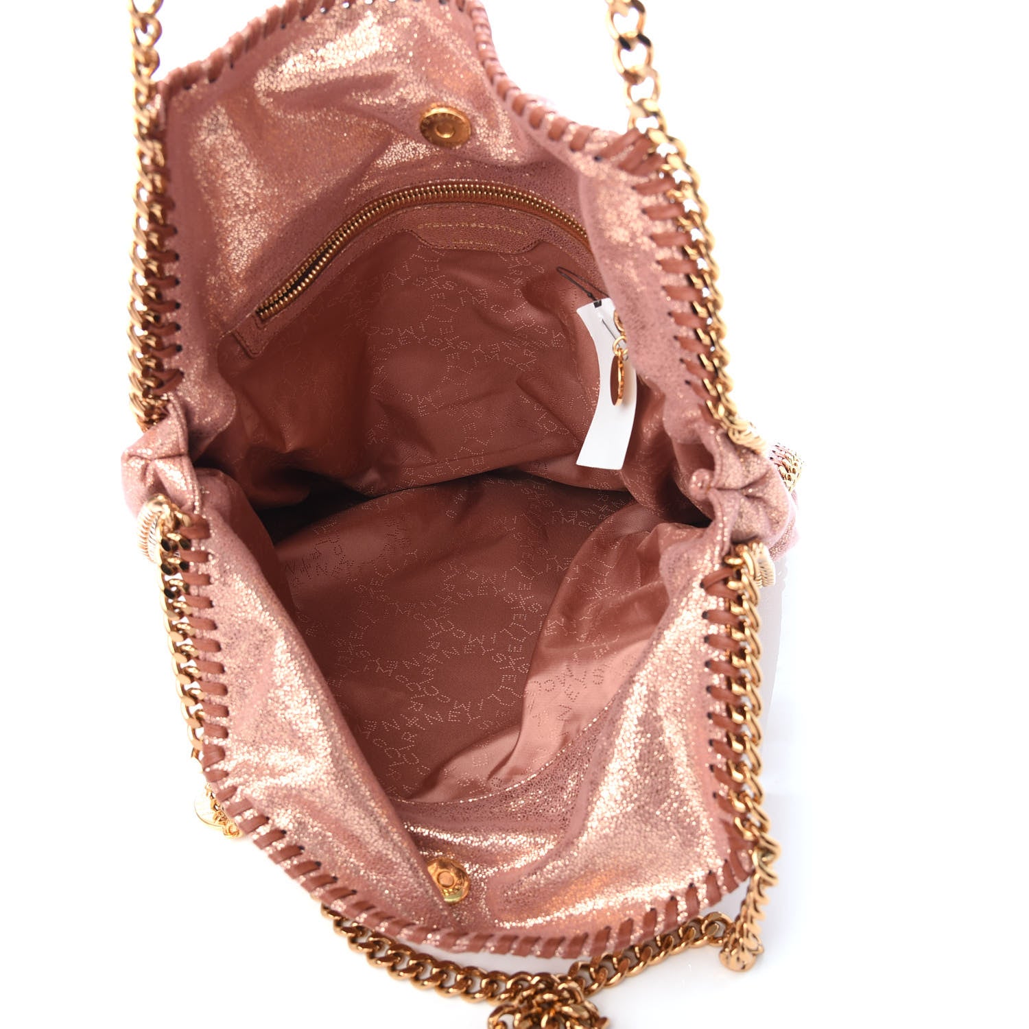 Stella McCartney Metallic Shaggy Deer Small Falabella Tote Copper 5 of 9