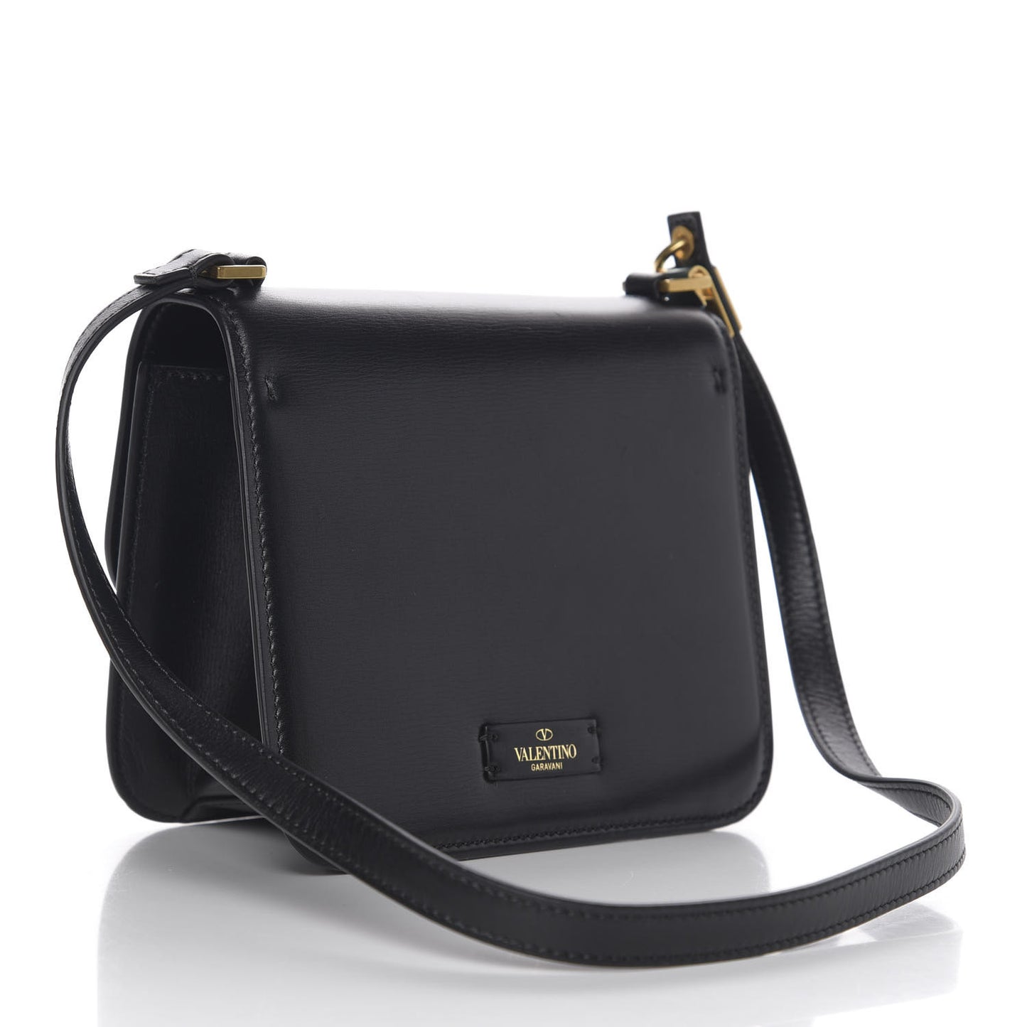 Smooth Calfskin Small VSling Shoulder Bag Black